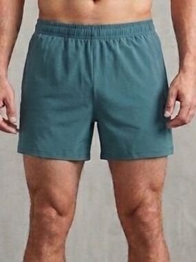 BNWT VRST Men Blue Green All-In Lined Athletic Running Shorts S 7" Gym Workout